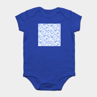 Periwinkle Blue Ferns Baby Bodysuit